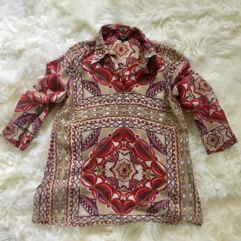 Talbots silk linen top